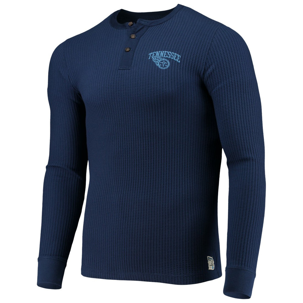 Tennessee Titans Junk Food Thermal Henley Long Sleeve T-Shirt Navy - NFL