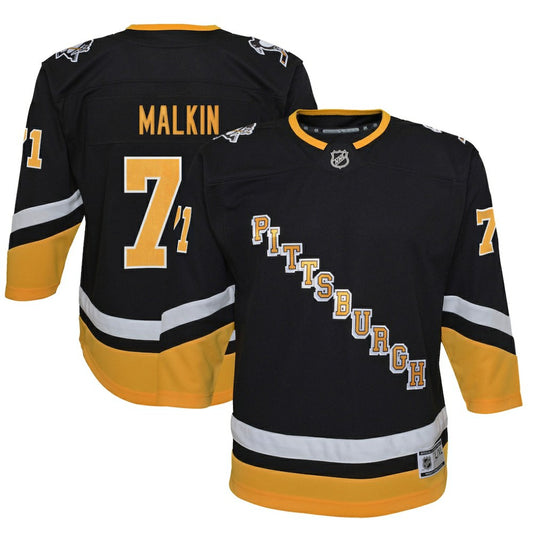 Evgeni Malkin Pittsburgh Penguins Youth 2021/22 Alternate Premier Player Jersey - Black | NHL Jerseys