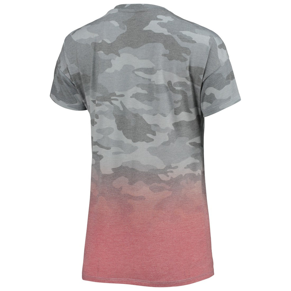 Tampa Bay Buccaneers Juniors Beth Camo Dip-Dye T-Shirt Gray/Red - NFL