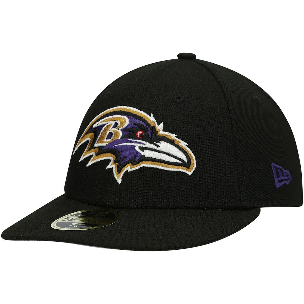 Baltimore Ravens New Era Omaha Low Profile 59FIFTY Fitted Hat Black - NFL