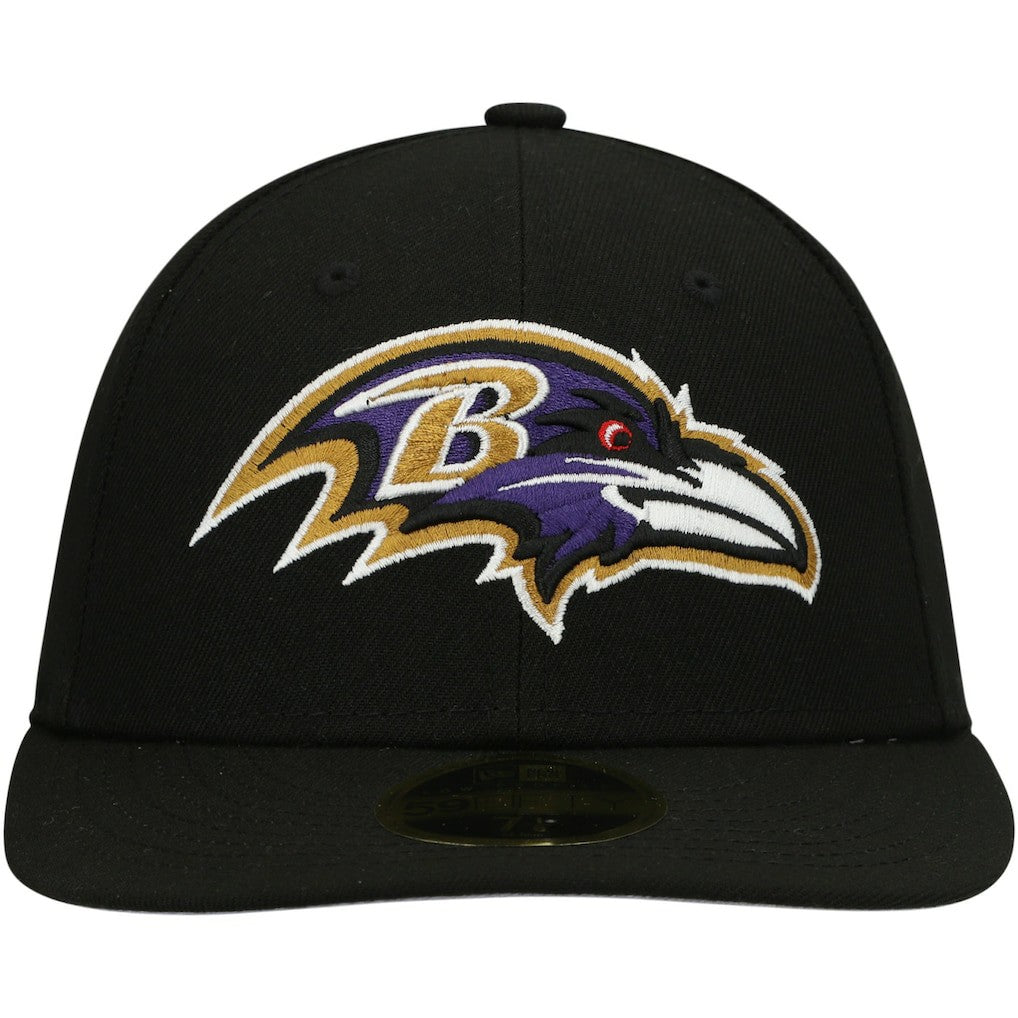 Baltimore Ravens New Era Omaha Low Profile 59FIFTY Fitted Hat Black - NFL