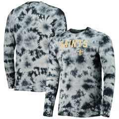 New Orleans Saints New Era Tie-Dye Long Sleeve T-Shirt Black - NFL