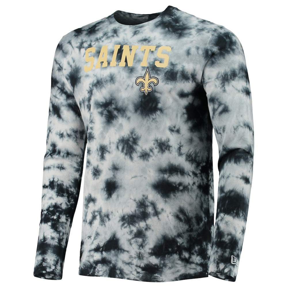 New Orleans Saints New Era Tie-Dye Long Sleeve T-Shirt Black - NFL