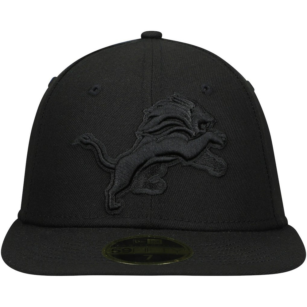 Detroit Lions New Era Black on Black Low Profile 59FIFTY II Fitted Hat Black - NFL