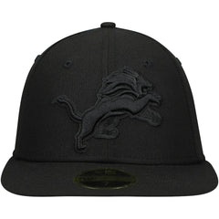 Detroit Lions New Era Black on Black Low Profile 59FIFTY II Fitted Hat Black - NFL