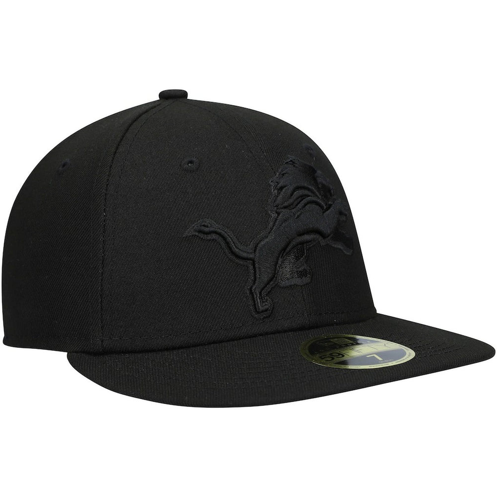 Detroit Lions New Era Black on Black Low Profile 59FIFTY II Fitted Hat Black - NFL
