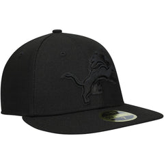 Detroit Lions New Era Black on Black Low Profile 59FIFTY II Fitted Hat Black - NFL