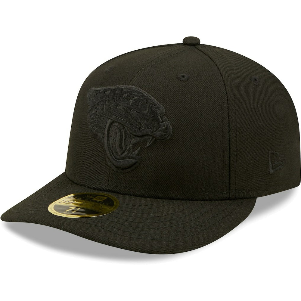 Jacksonville Jaguars New Era Black on Black Low Profile 59FIFTY II Fitted Hat Black - NFL