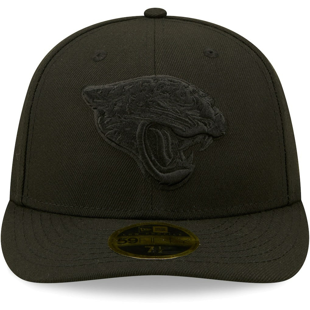 Jacksonville Jaguars New Era Black on Black Low Profile 59FIFTY II Fitted Hat Black - NFL