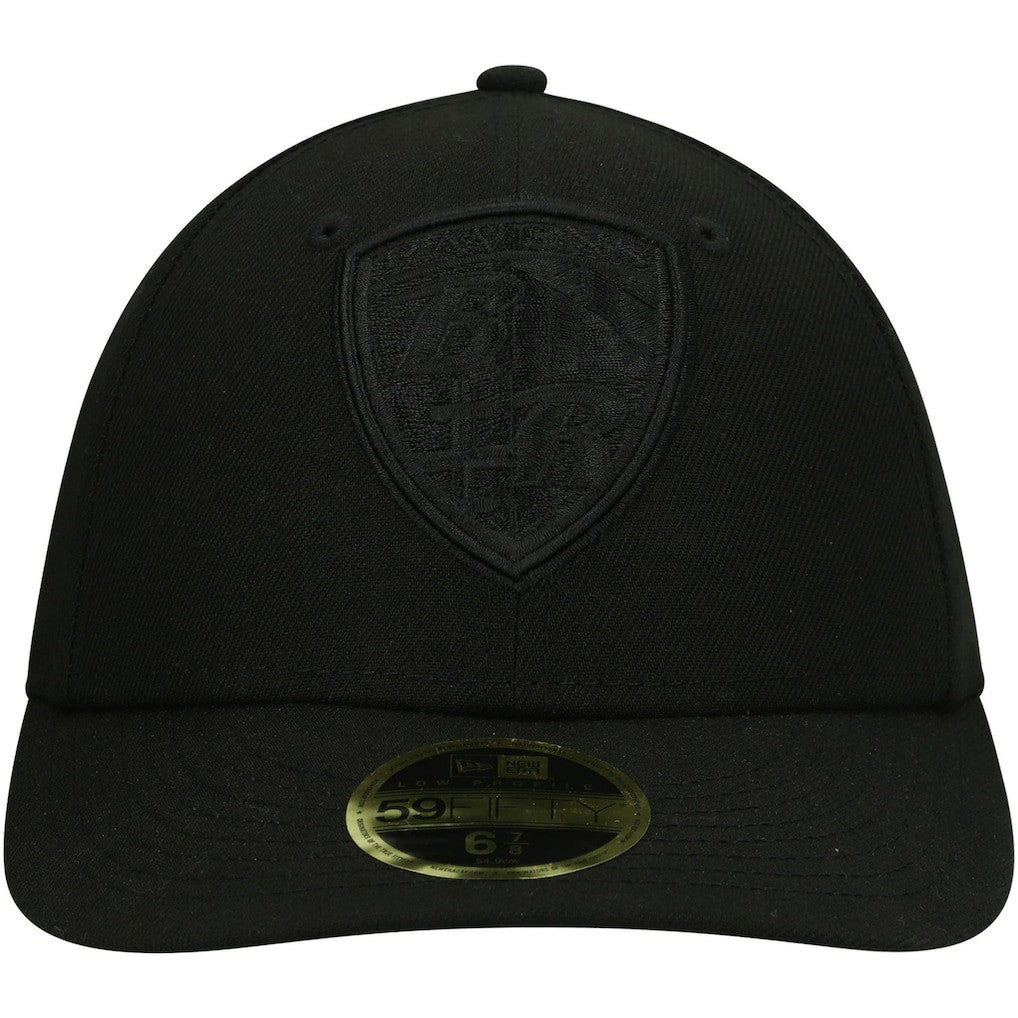 Baltimore Ravens New Era Black on Black Low Profile 59FIFTY II Fitted Hat Black - NFL
