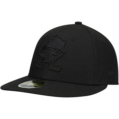 Cleveland Browns New Era Historic Logo Black on Black Low Profile 59FIFTY II Fitted Hat Black - NFL
