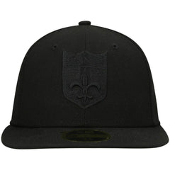 New Orleans Saints New Era Historic Logo Black on Black Low Profile 59FIFTY II Fitted Hat Black - NFL