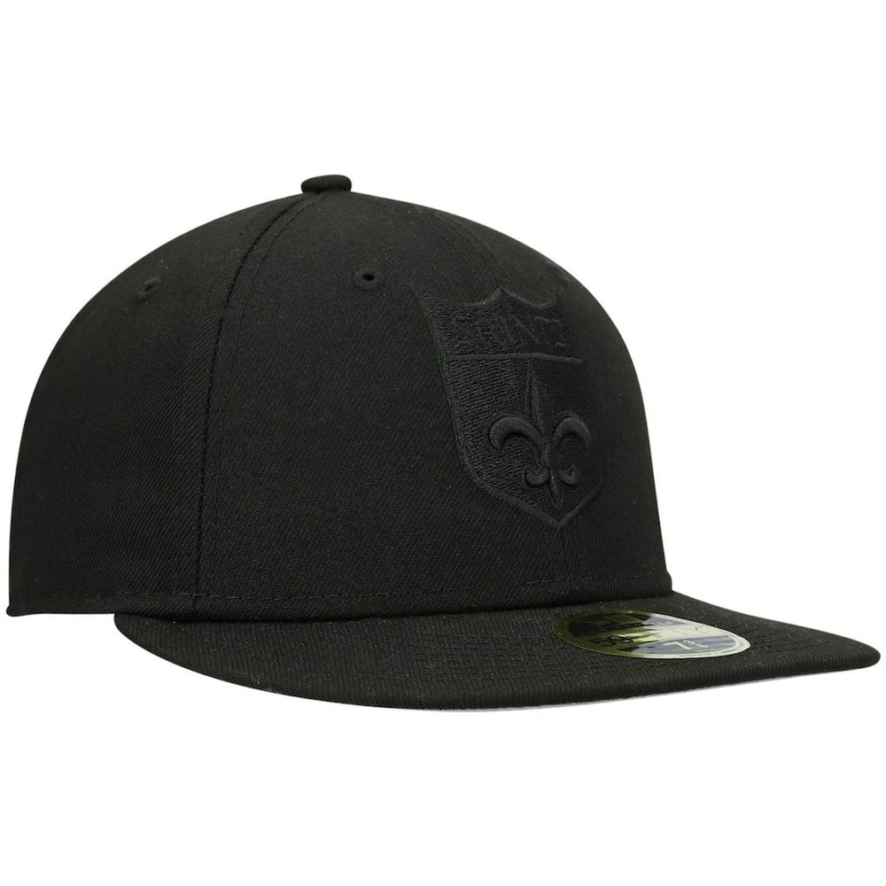 New Orleans Saints New Era Historic Logo Black on Black Low Profile 59FIFTY II Fitted Hat Black - NFL