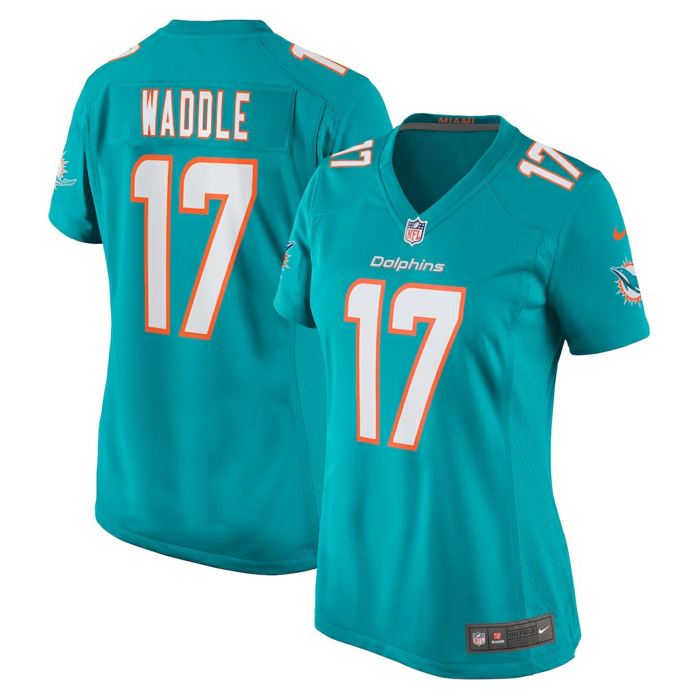 Jaylen Waddle Miami Dolphins Women's Game Player Jersey Aqua - Nike