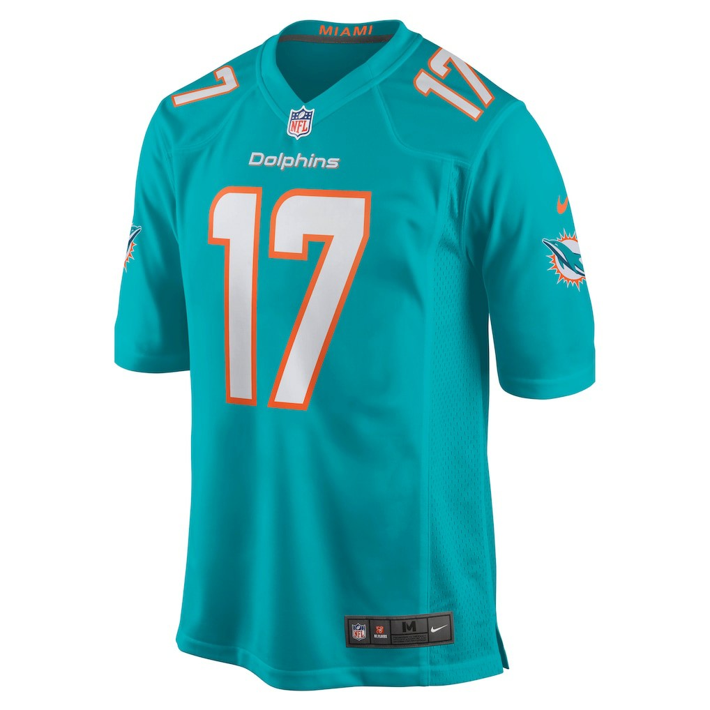 Jaylen Waddle Miami Dolphins Game Player Jersey Aqua - Nike