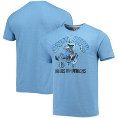 NBA - Dallas Mavericks Homage NBA x Grateful Dead Tri-Blend T-Shirt - Blue