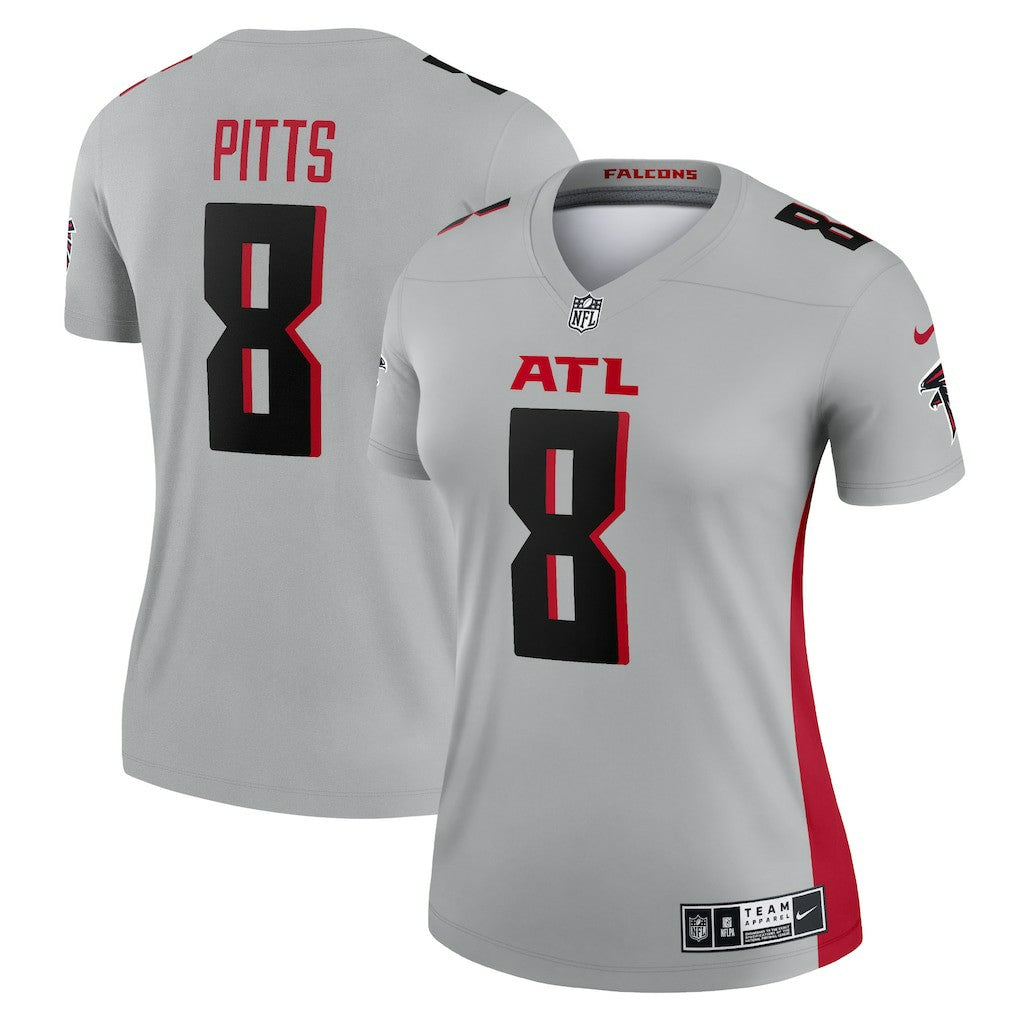 Kyle Pitts Sr. Atlanta Falcons Women's Inverted Legend Player Performance Top Gray - Nike