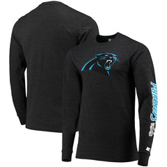 Carolina Panthers Starter Halftime Long Sleeve T-Shirt Heathered Black - NFL
