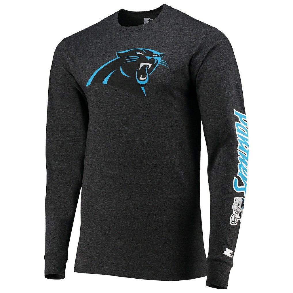 Carolina Panthers Starter Halftime Long Sleeve T-Shirt Heathered Black - NFL