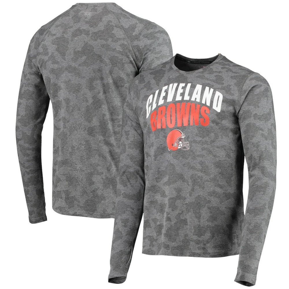 Cleveland Browns MSX by Michael Strahan Camo Performance Long Sleeve T-Shirt Black - NFL