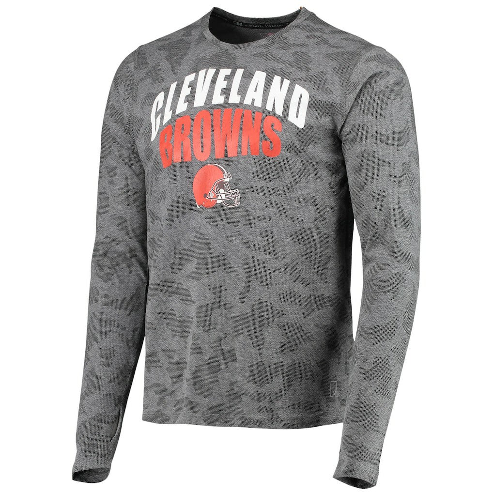 Cleveland Browns MSX by Michael Strahan Camo Performance Long Sleeve T-Shirt Black - NFL