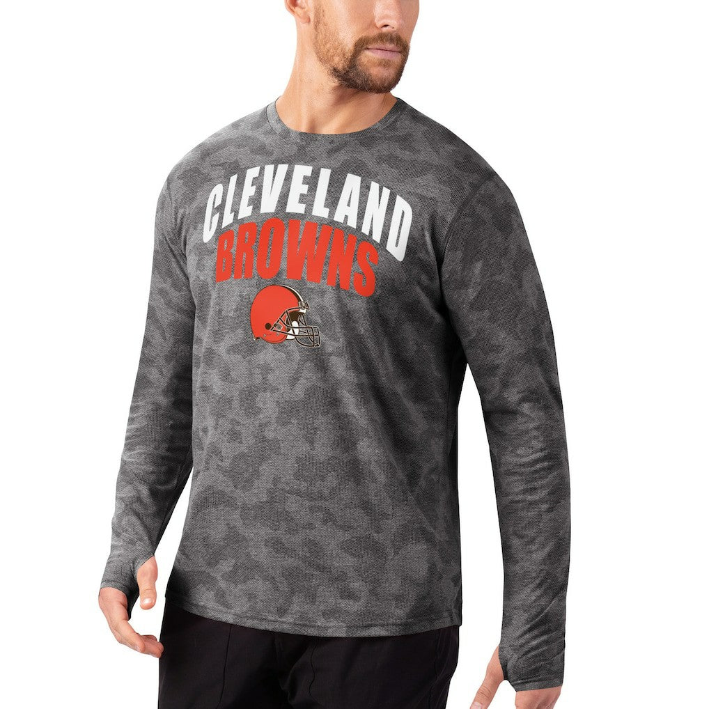 Cleveland Browns MSX by Michael Strahan Camo Performance Long Sleeve T-Shirt Black - NFL