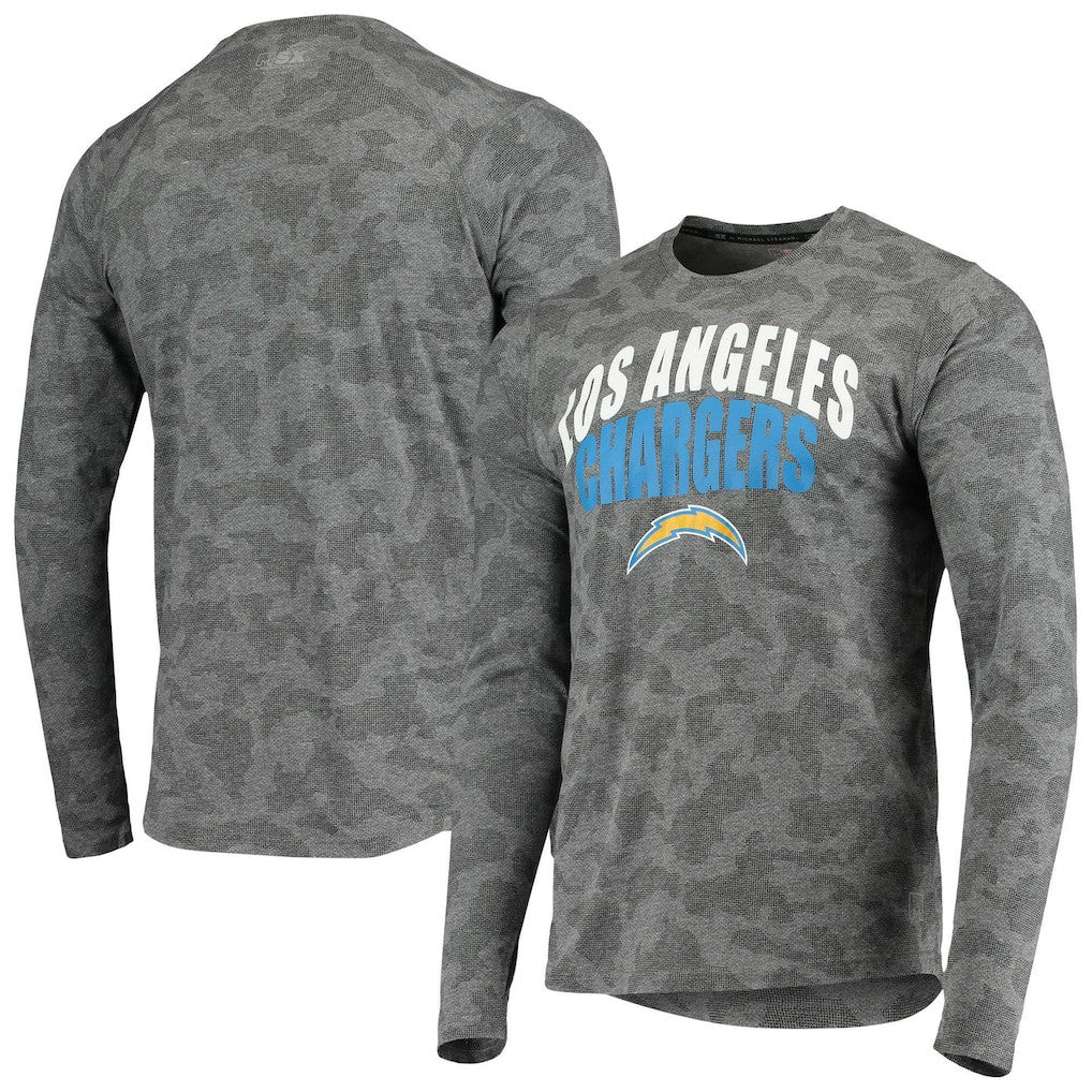 Los Angeles Chargers MSX by Michael Strahan Camo Performance Long Sleeve T-Shirt Black - NFL