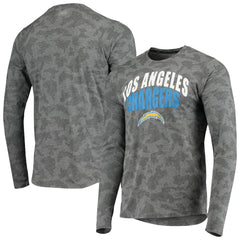 Los Angeles Chargers MSX by Michael Strahan Camo Performance Long Sleeve T-Shirt Black - NFL