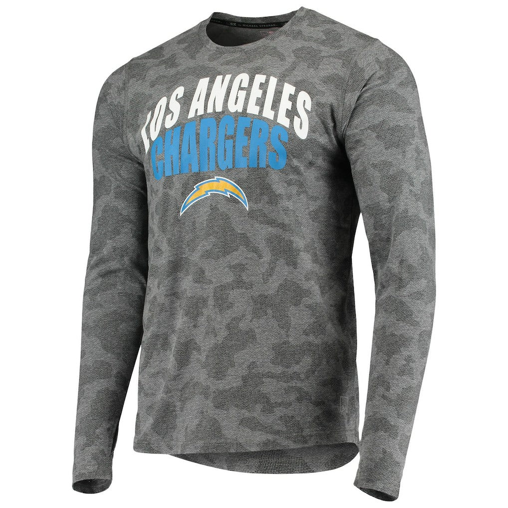 Los Angeles Chargers MSX by Michael Strahan Camo Performance Long Sleeve T-Shirt Black - NFL