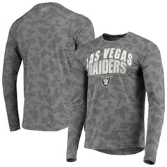 Las Vegas Raiders MSX by Michael Strahan Camo Performance Long Sleeve T-Shirt Black - NFL