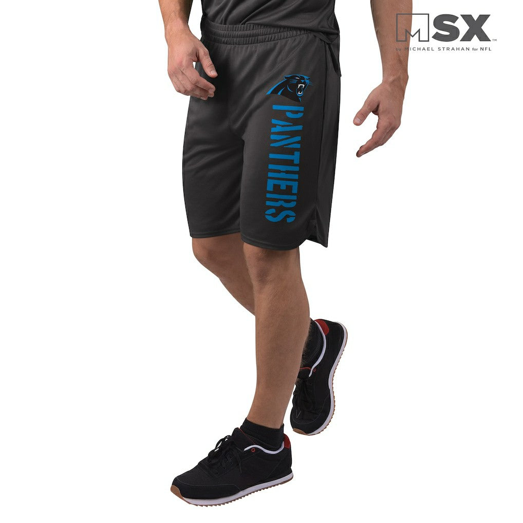 Carolina Panthers MSX by Michael Strahan Training Shorts Black - NFL