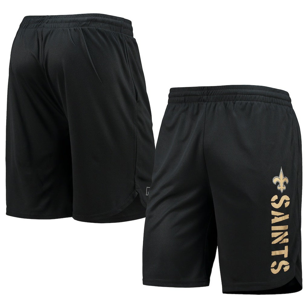 New Orleans Saints MSX by Michael Strahan Training Shorts Black - NFL