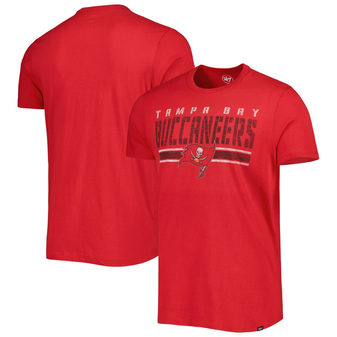 Tampa Bay Buccaneers '47 Team Stripe T-Shirt Red - 47 brand