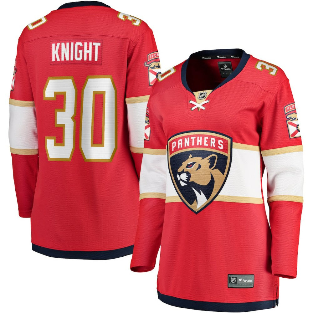 Spencer Knight Florida Panthers Fanatics Women's Home Breakaway Jersey - Red | NHL Jerseys