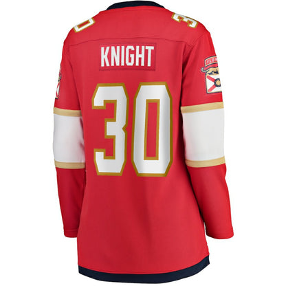 Spencer Knight Florida Panthers Fanatics Women's Home Breakaway Jersey - Red | NHL Jerseys