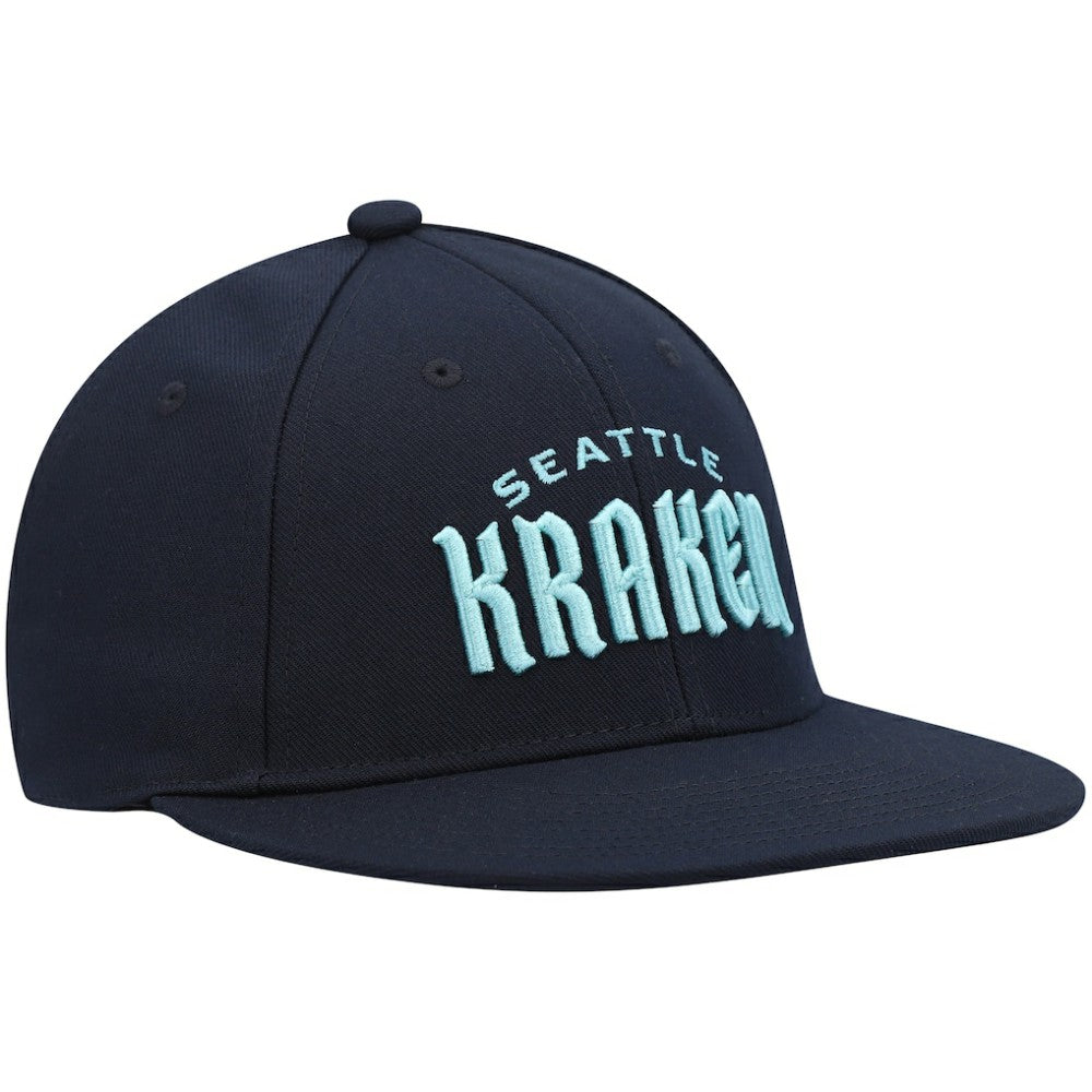 Seattle Kraken adidas Team Snapback Hat Deep Sea Blue