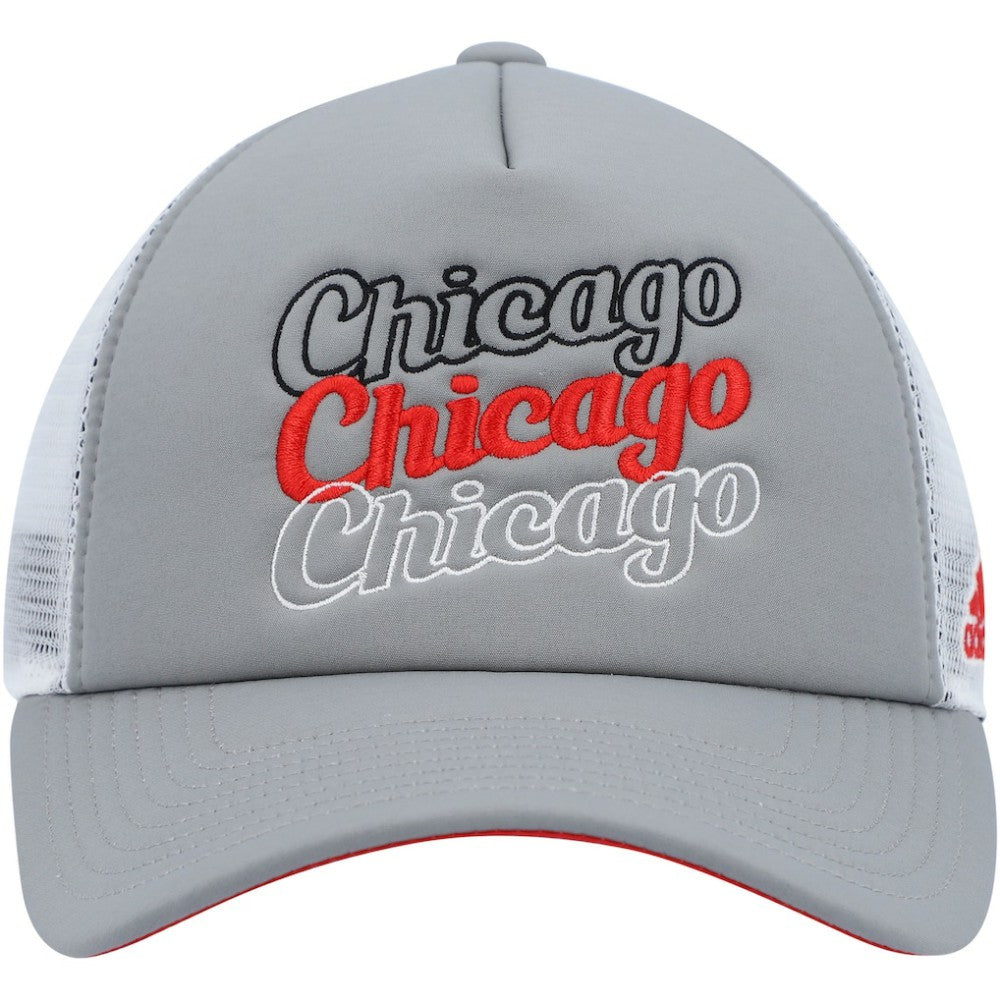 Chicago Blackhawks adidas Women's Foam Trucker Snapback Hat Gray/White