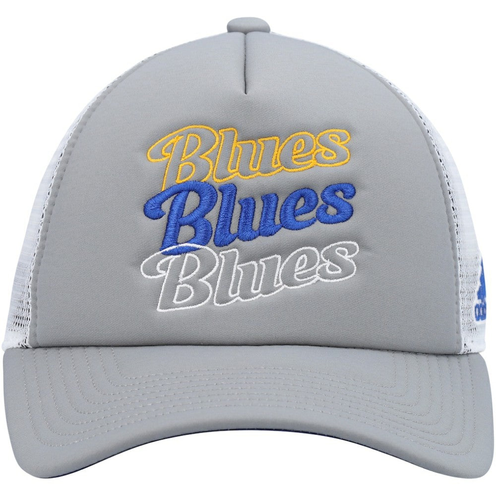 St. Louis Blues - adidas Women's Foam Trucker Snapback Hat Gray/White