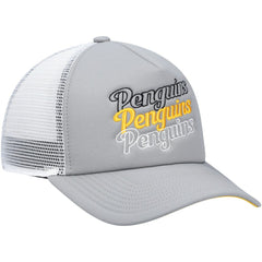 Pittsburgh Penguins adidas Women's Foam Trucker Snapback Hat Gray/White