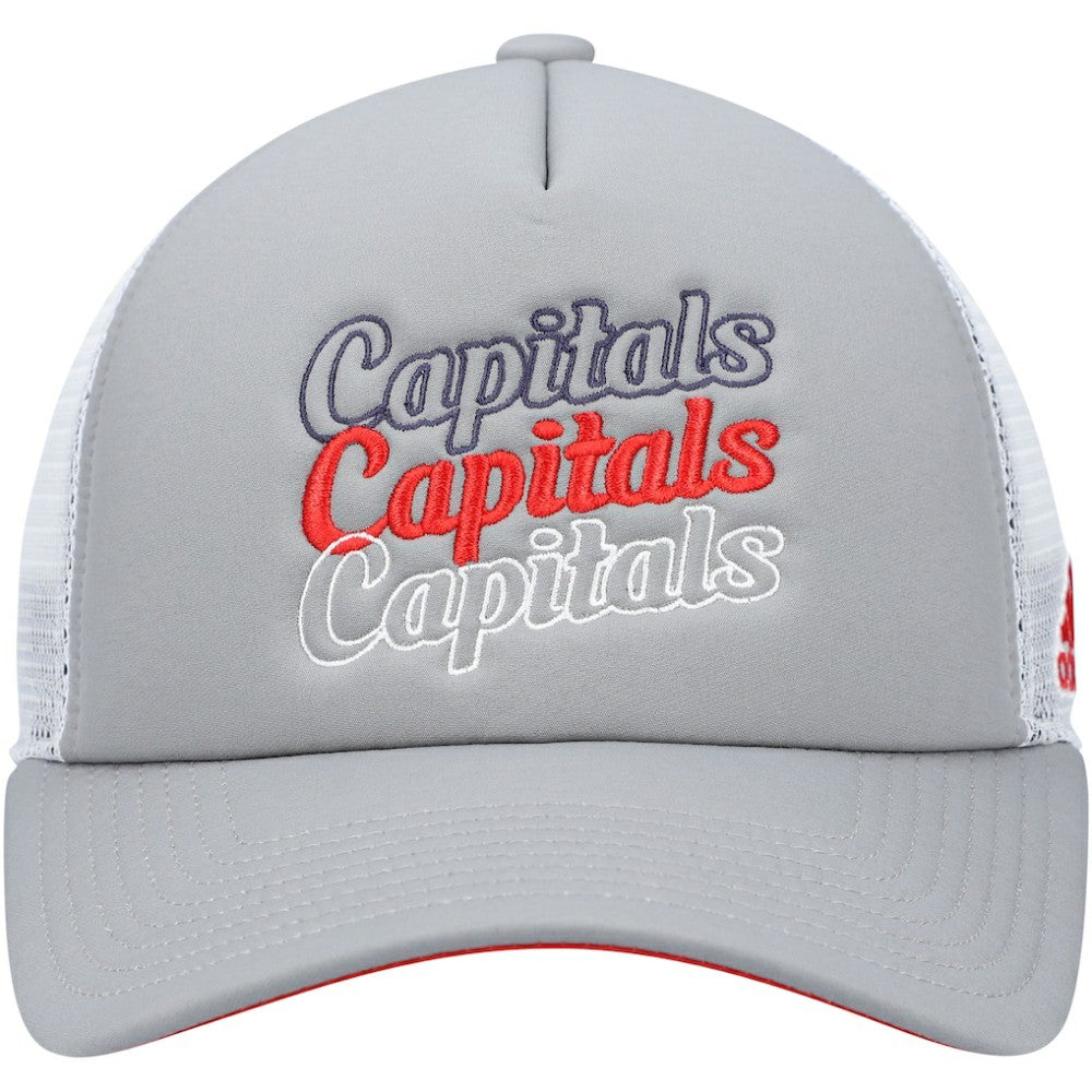 Washington Capitals adidas Women's Foam Trucker Snapback Hat Gray/White