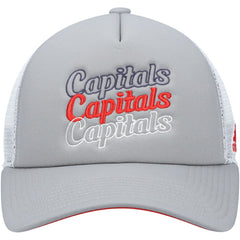 Washington Capitals adidas Women's Foam Trucker Snapback Hat Gray/White