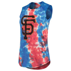 San Francisco Giants Majestic Threads Women's Tie-Dye Tri-Blend Muscle Tank Top Lifestyle