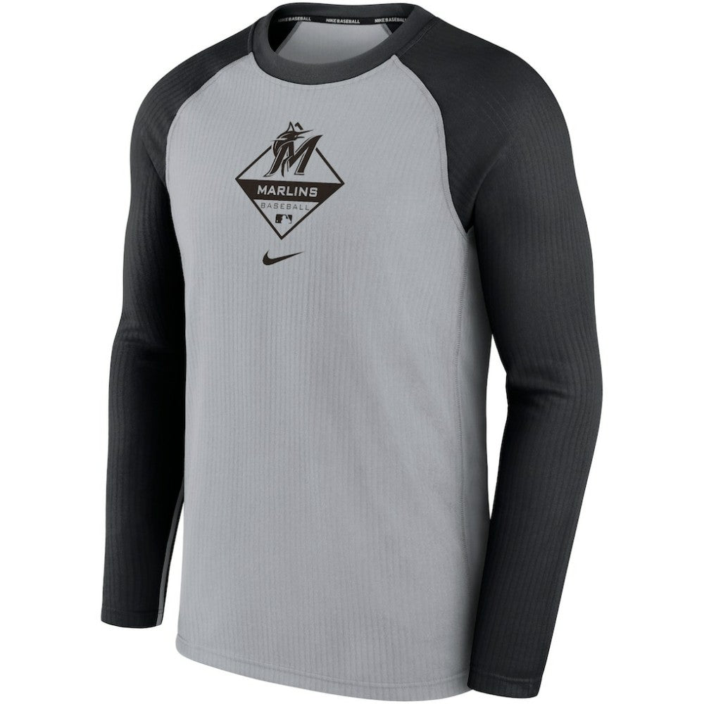 Miami Marlins Nike Game Authentic Collection Performance Raglan Long Sleeve T-Shirt Near Me