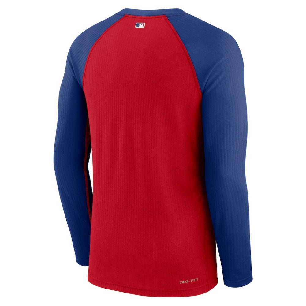 Chicago Cubs Nike Game Authentic Collection Performance Raglan Long Sleeve T-Shirt Clearance