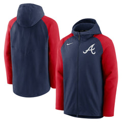Atlanta Braves Nike Authentic Collection Performance Raglan Full-Zip Hoodie Clearance
