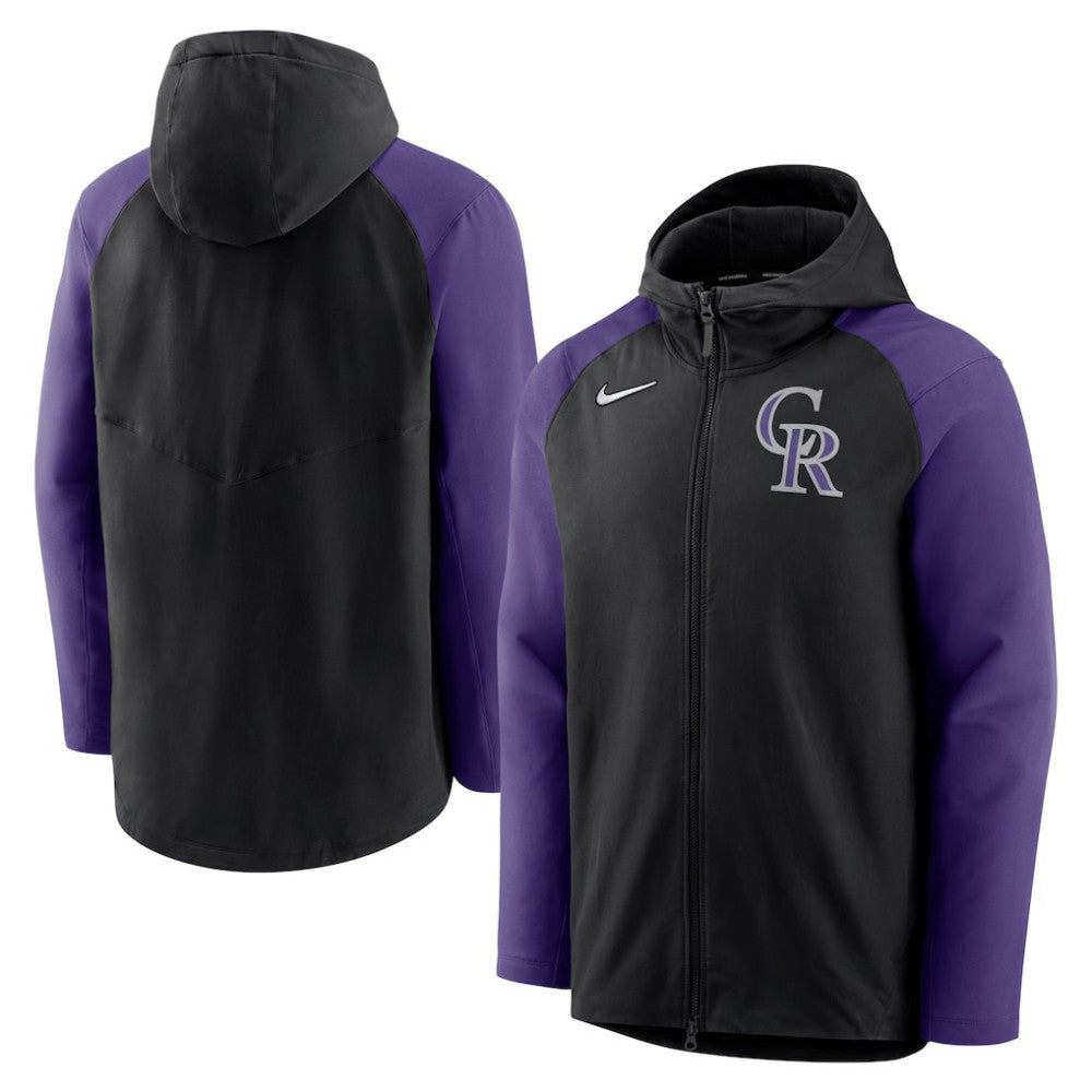 Colorado Rockies Nike Authentic Collection Performance Raglan Full-Zip Hoodie for sale