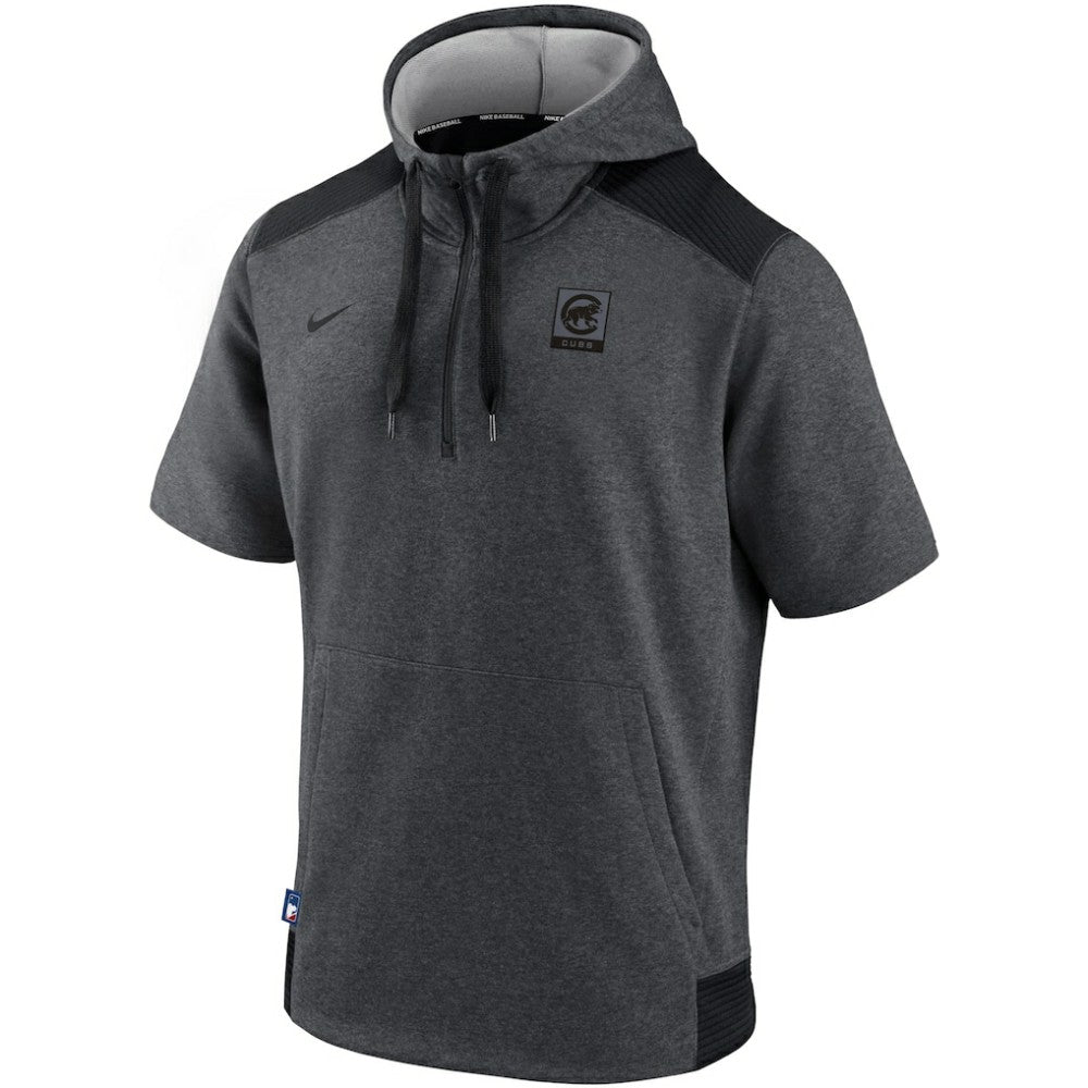Chicago Cubs Nike Authentic Collection Dry Flux Performance Quarter-Zip Short Sleeve Hoodie Lifestyle