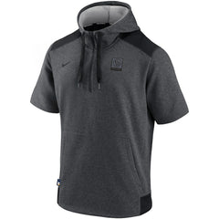 Milwaukee Brewers Nike Authentic Collection Dry Flux Performance Quarter-Zip Short Sleeve Hoodie for sale
