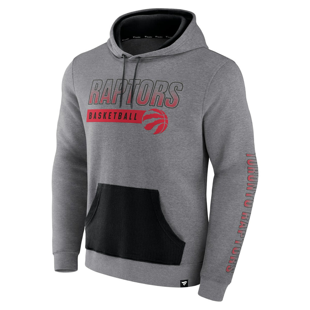 Fanatics - Toronto Raptors Off The Bench Color Block Pullover Hoodie - Heathered Gray