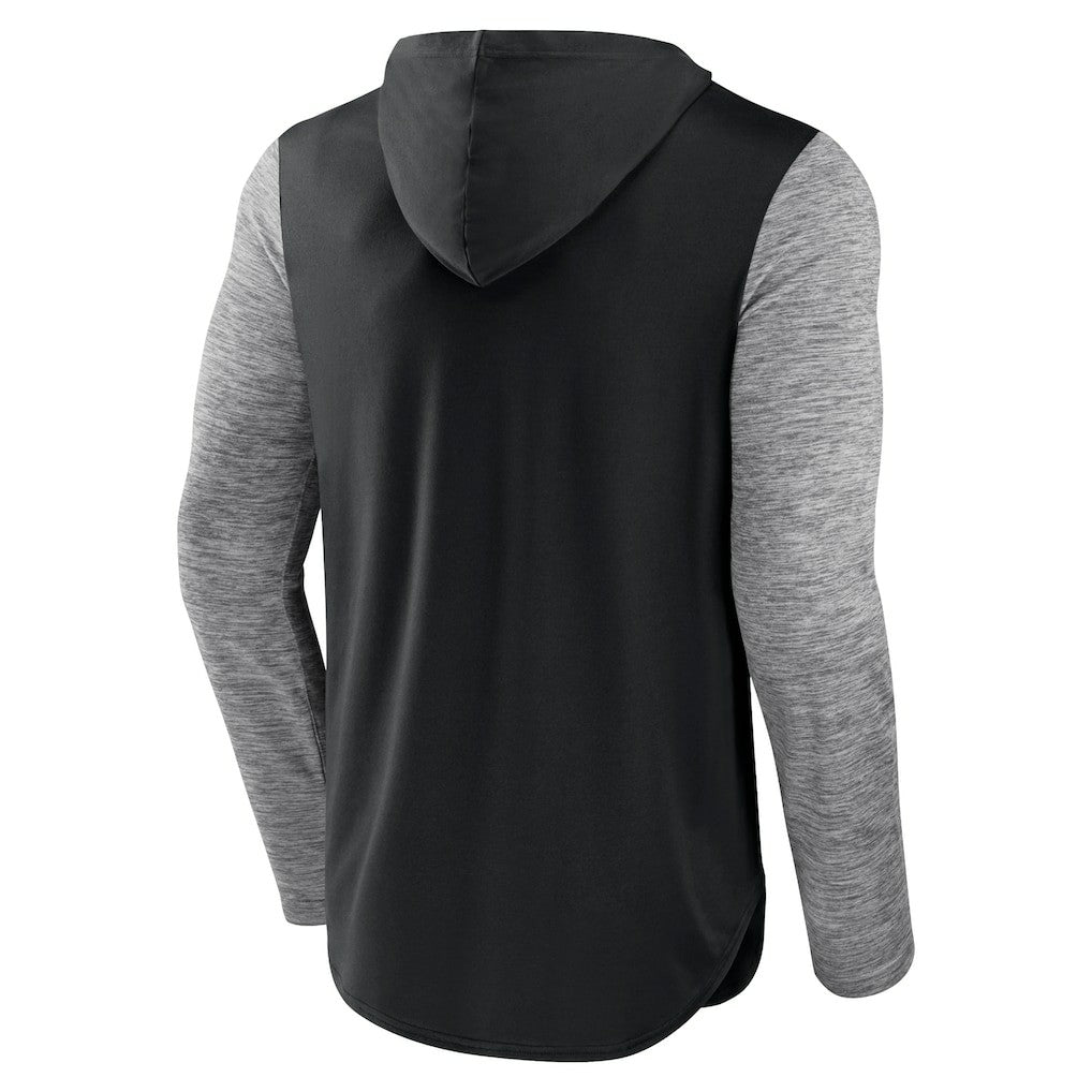 Fanatics - Brooklyn Nets Deep Rotation Performance Pullover Hoodie - Black/Heathered Charcoal